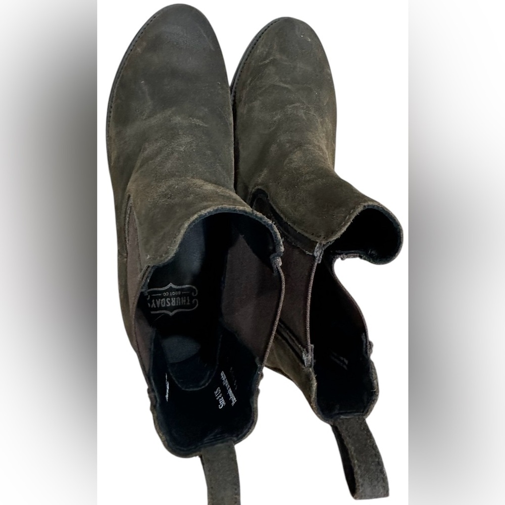 Thursday Boot‎ Co Boots Womens US8 Dark Brown Suede Chelsea Casual Pull On B4 - Picture 3 of 8